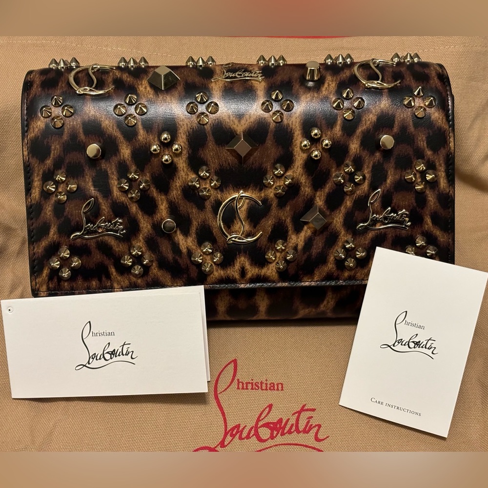 Christian Louboutin Paloma Clutch Leopard Bag